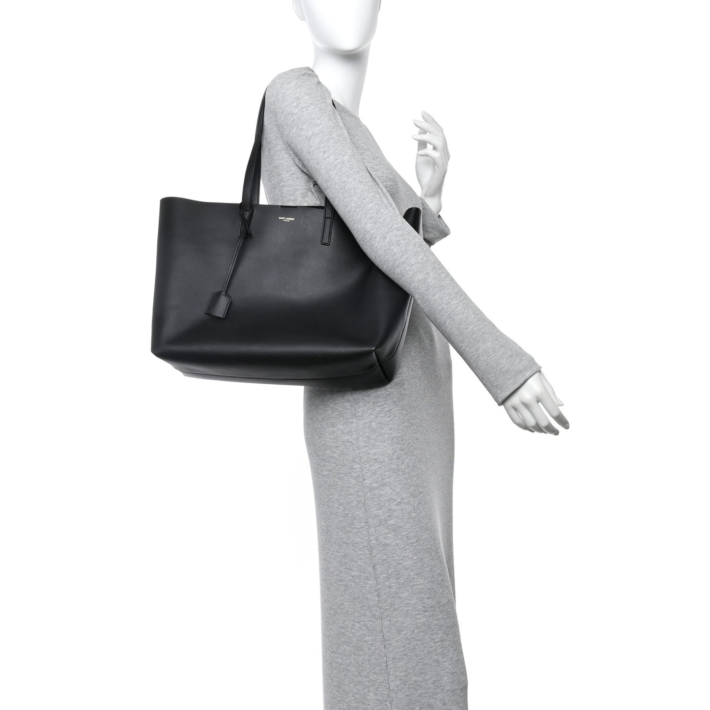 Calfskin Large Shopping Tote Black