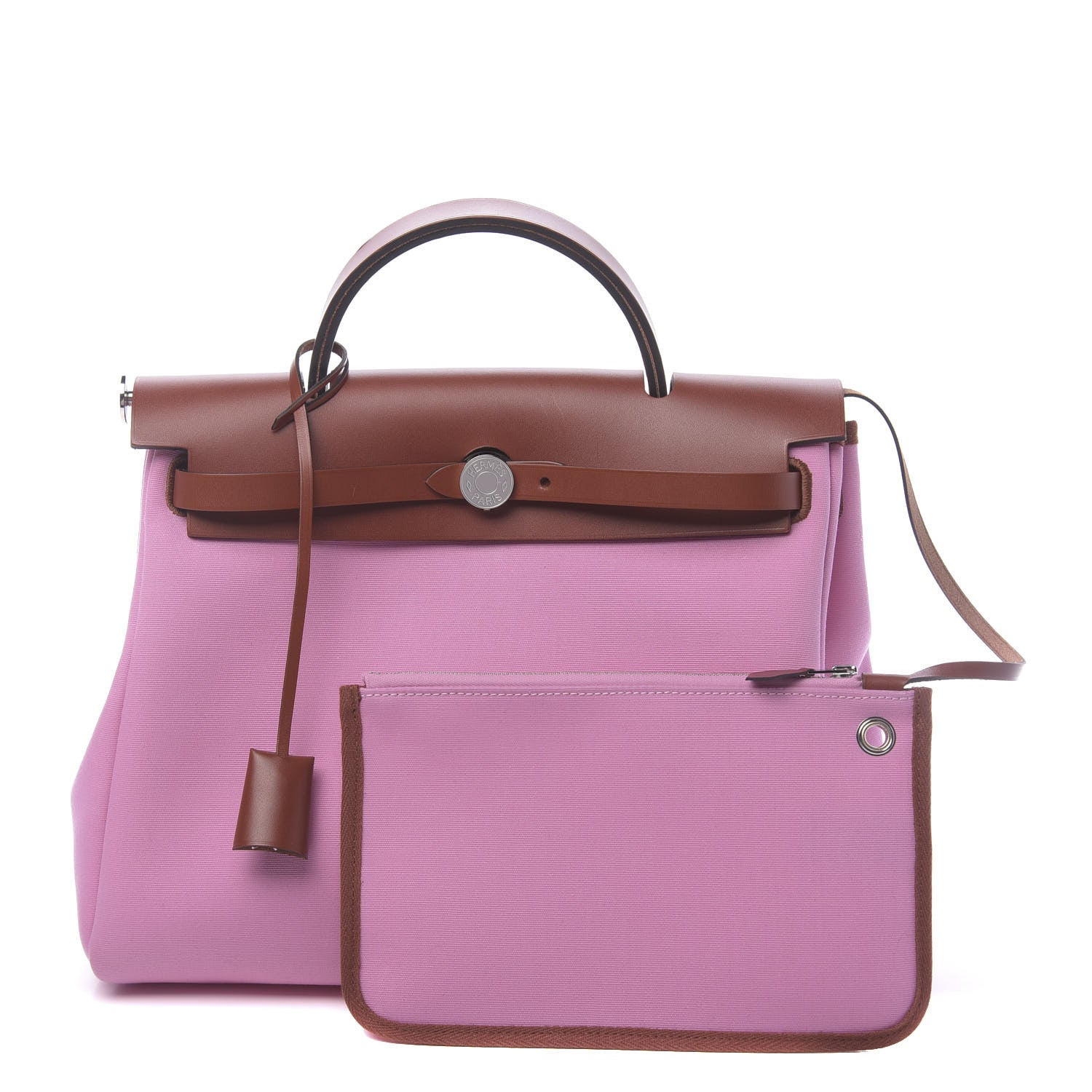 Hermes Toile Vache Calfskin Herbag 30 PM 5P Pink 1 of 10