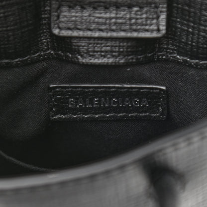 Balenciaga Squared Calfskin Logo Shopping Phone Holder Bag Black 6 of 9