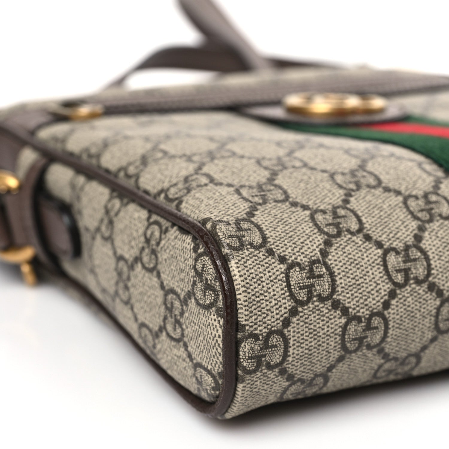 Gucci GG Supreme Monogram Web Small Ophidia Messenger Bag Brown 8 of 10