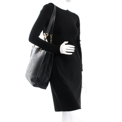 Chanel Caviar CC Shopper Tote Black 2 of 11