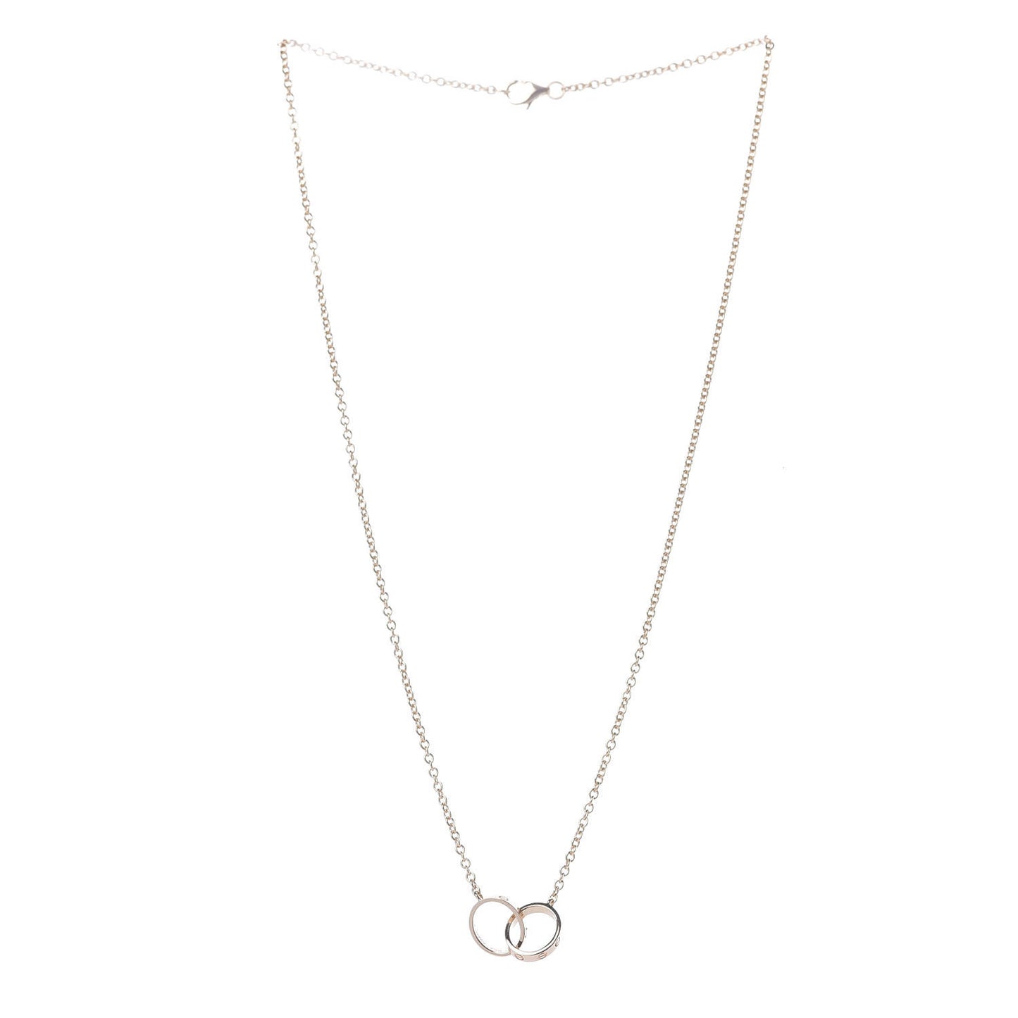 18K Pink Gold Interlocking LOVE Necklace