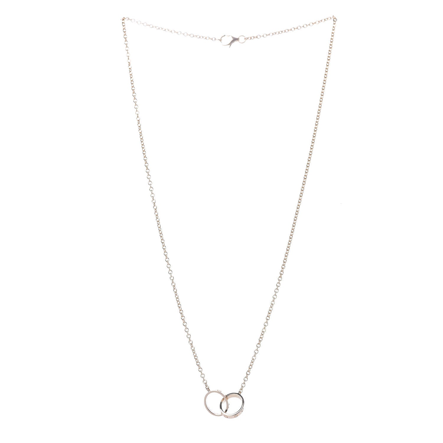Cartier 18K Pink Gold Interlocking LOVE Necklace 3 of 8