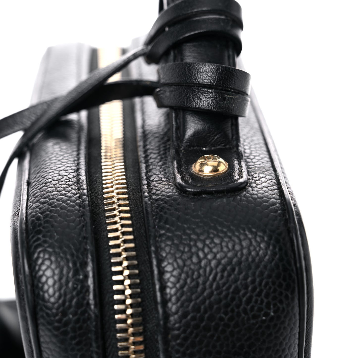 Caviar Quilted Small CC Filigree Vanity Case Black