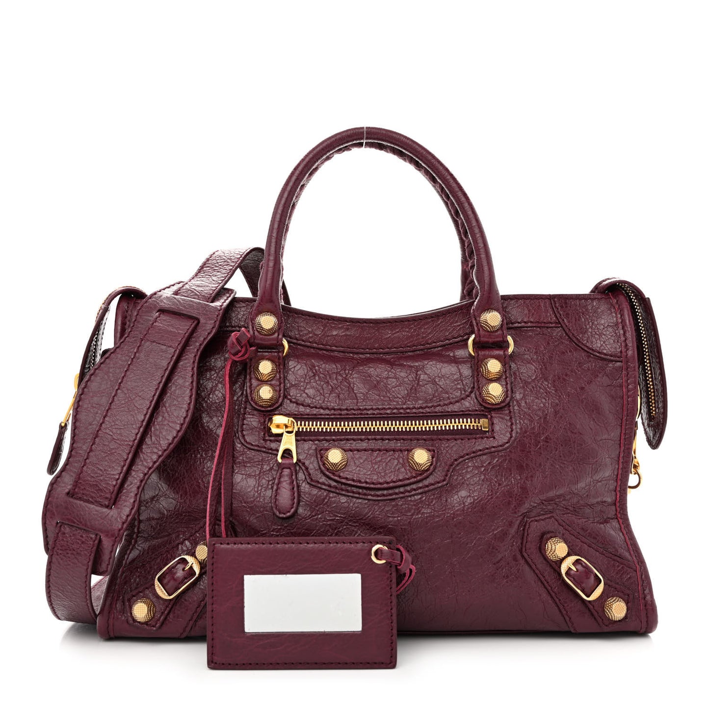 Agneau Giant 12 Gold Hardware S City Violet Prune