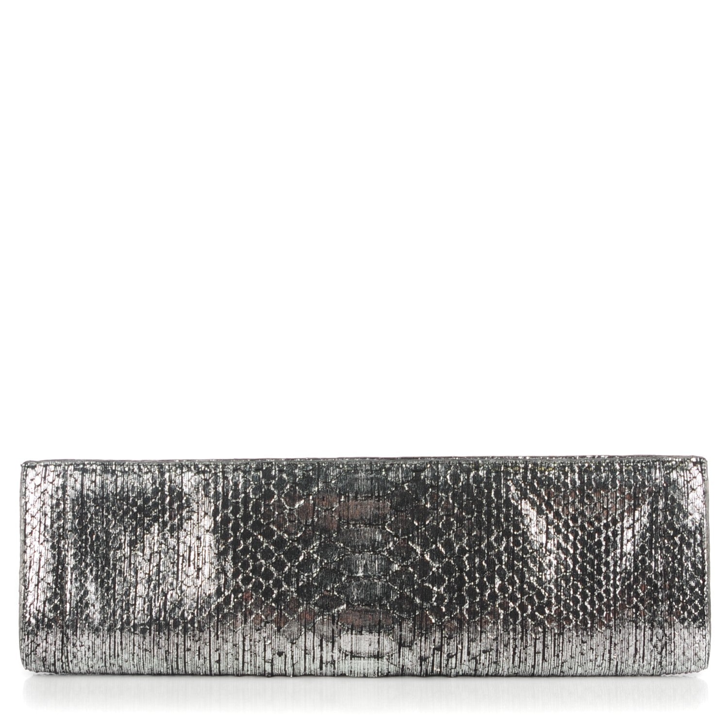 Nancy Gonzalez Python Razor Clutch Silver 1 of 7