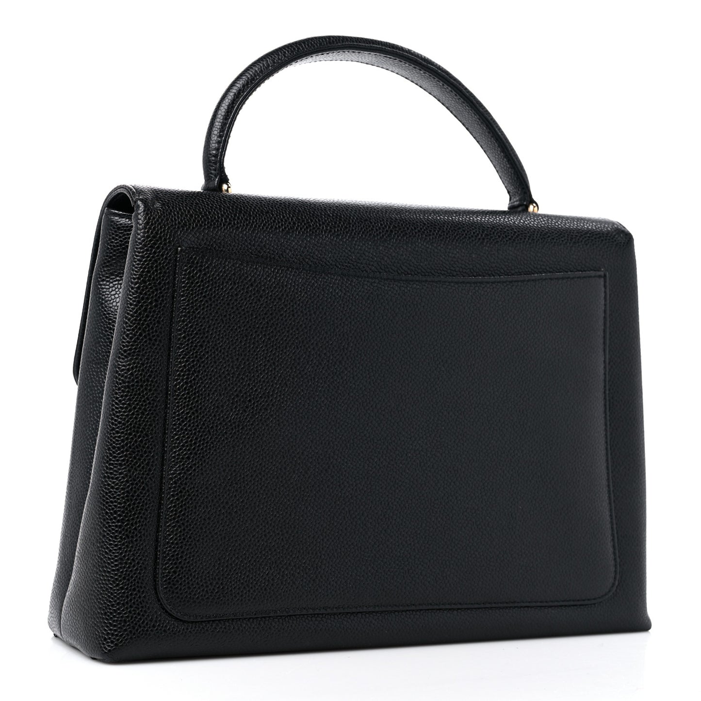 Caviar Jumbo Kelly Flap Black