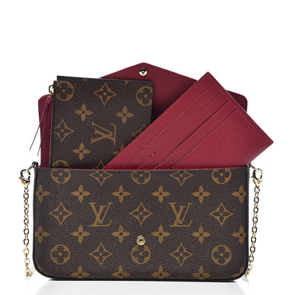 Louis Vuitton Monogram Pochette Felicie Chain Wallet Fuchsia 11 of 13