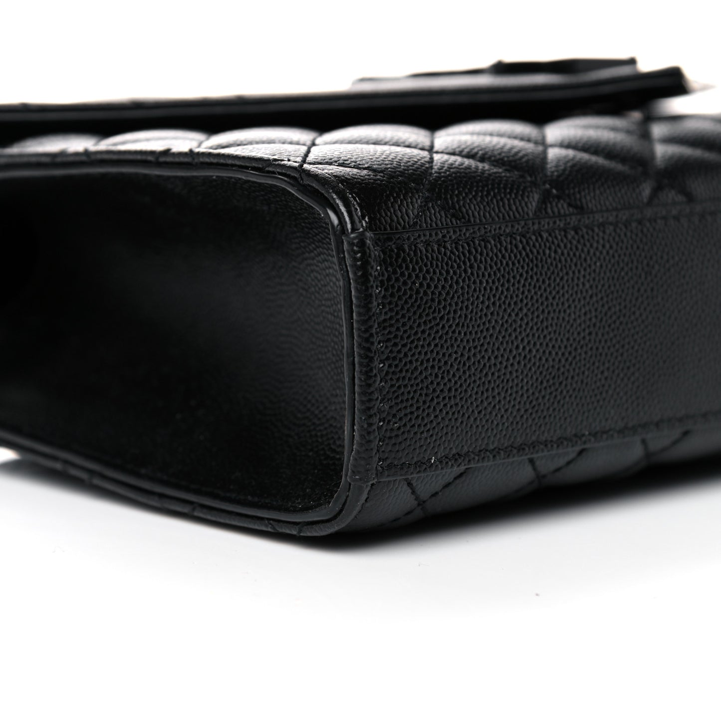 Grain De Poudre Textured Mixed Matelasse Triquilt Medium Monogram Satchel Black