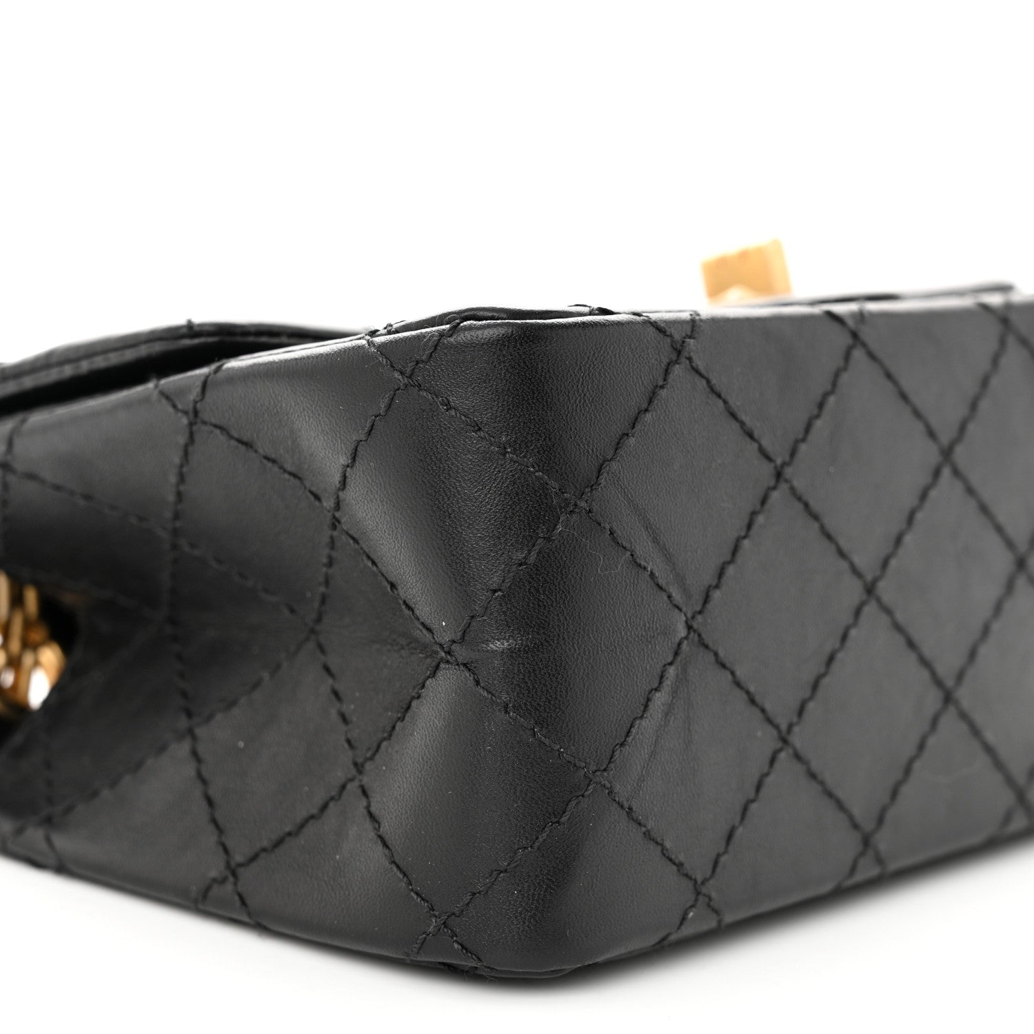 Chanel Aged Calfskin Quilted 2.55 Reissue Mini Flap Black 9 of 11