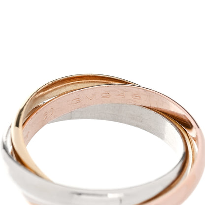 Cartier 18K Pink Yellow White Gold Classic Trinity Ring 60 9 4 of 6
