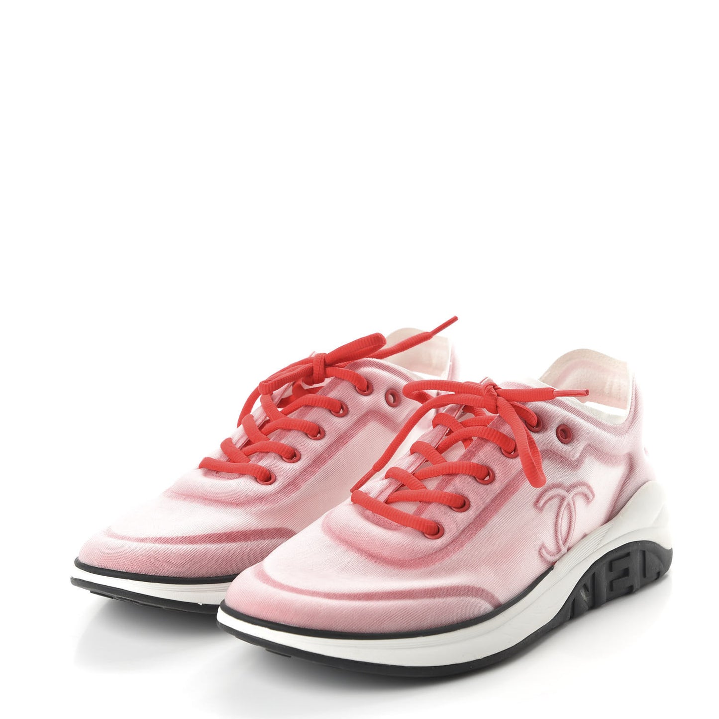 Lycra Fabric CC Sneakers 42 White Red