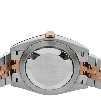 Rolex Stainless Steel 18K Everose Gold 41mm Oyster Perpetual Wimbledon Datejust Watch Slate 126331 4 of 5