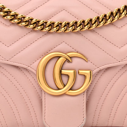 Gucci Calfskin Matelasse Small GG Marmont Shoulder Bag Perfect Pink 8 of 12