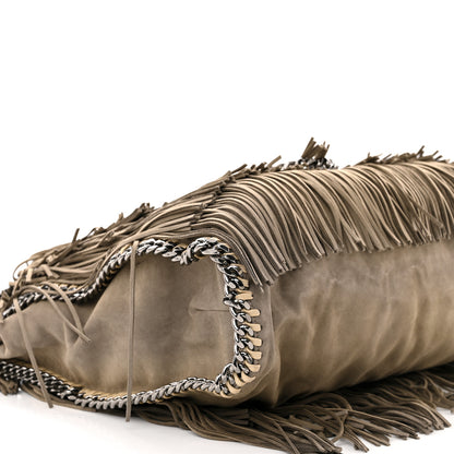 Stella McCartney Eco Suede Fringe Big Falabella Tote Taupe 11 of 14