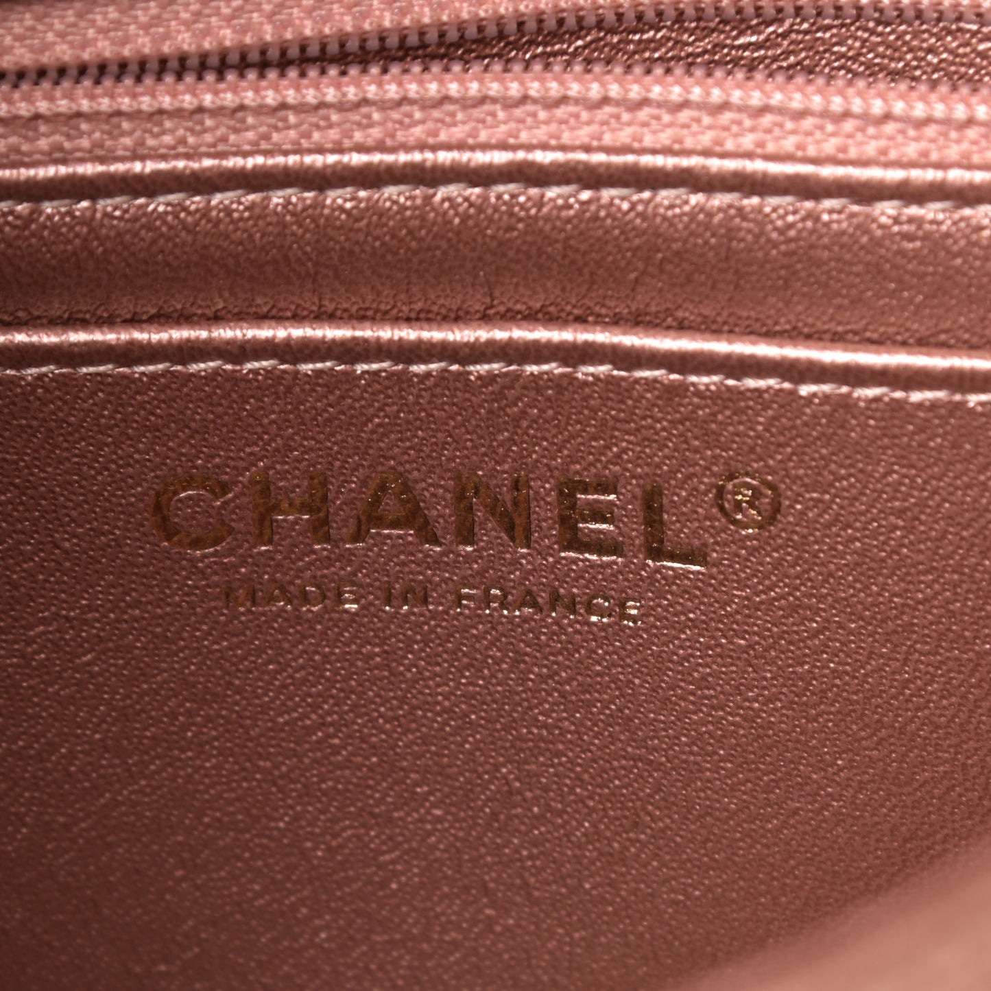 Metallic Grained Calfskin Quilted 2.55 Reissue Mini Flap Copper Pink