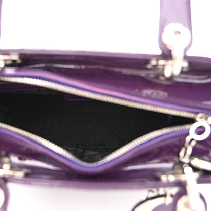 Christian Dior Patent Cannage Medium Lady Dior Purple 5 of 11
