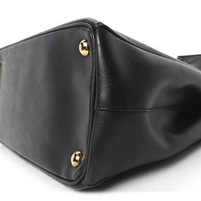 Prada Saffiano Small Galleria Double Zip Tote Black 9 of 9
