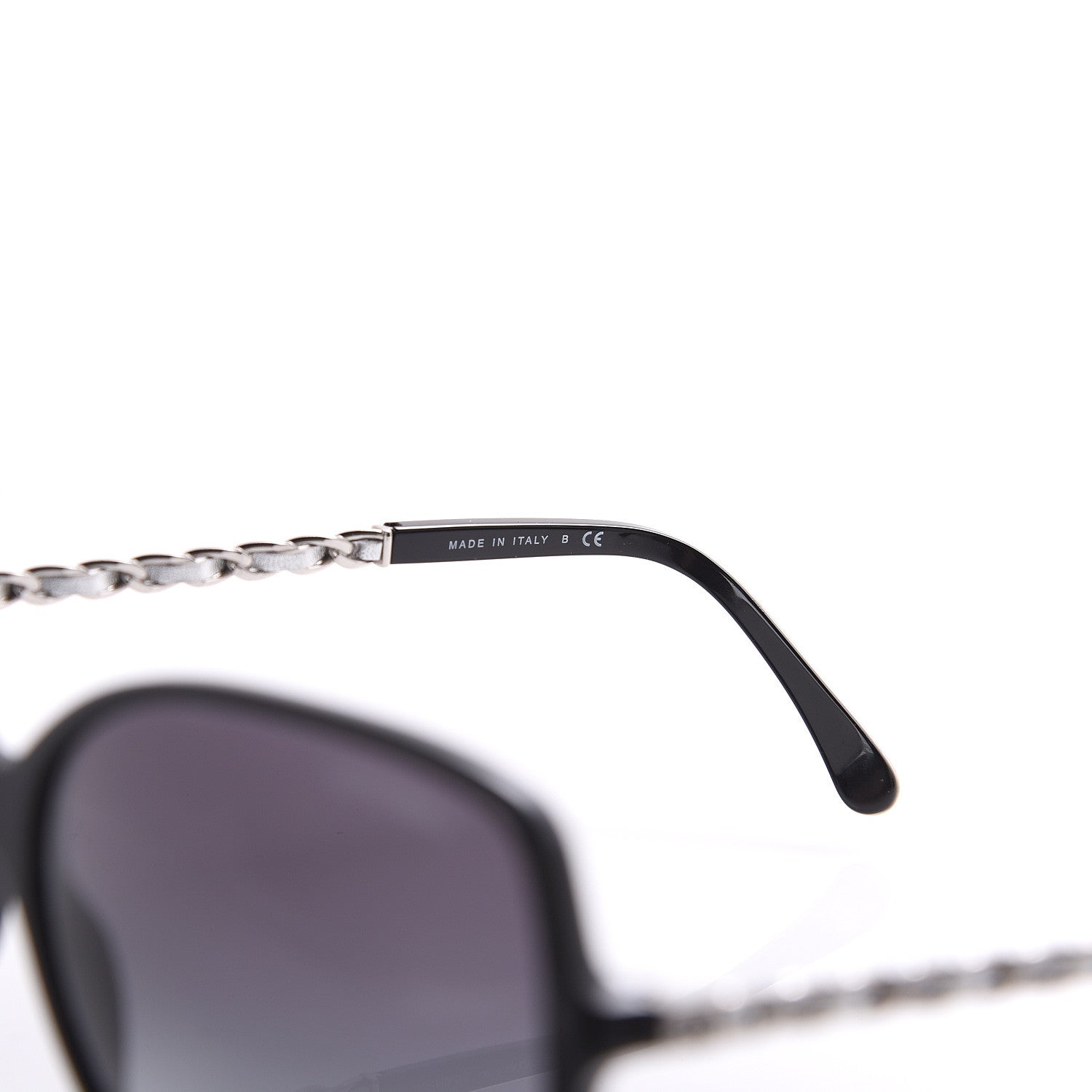 Chanel Lambskin Square Chain Sunglasses 5210-Q Black 6 of 8