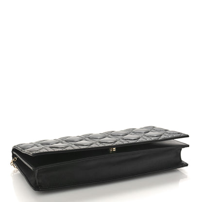 Christian Dior Lambskin Cannage Lady Dior Convertible Clutch Black 4 of 8
