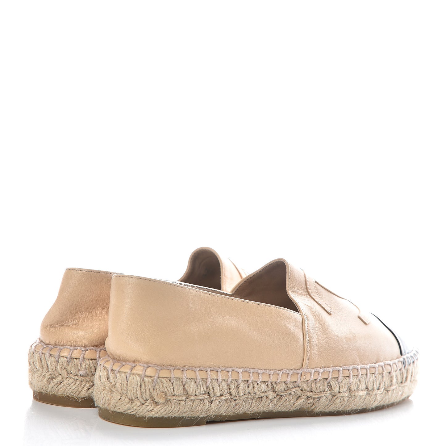 Lambskin CC Espadrilles 35 Beige Black