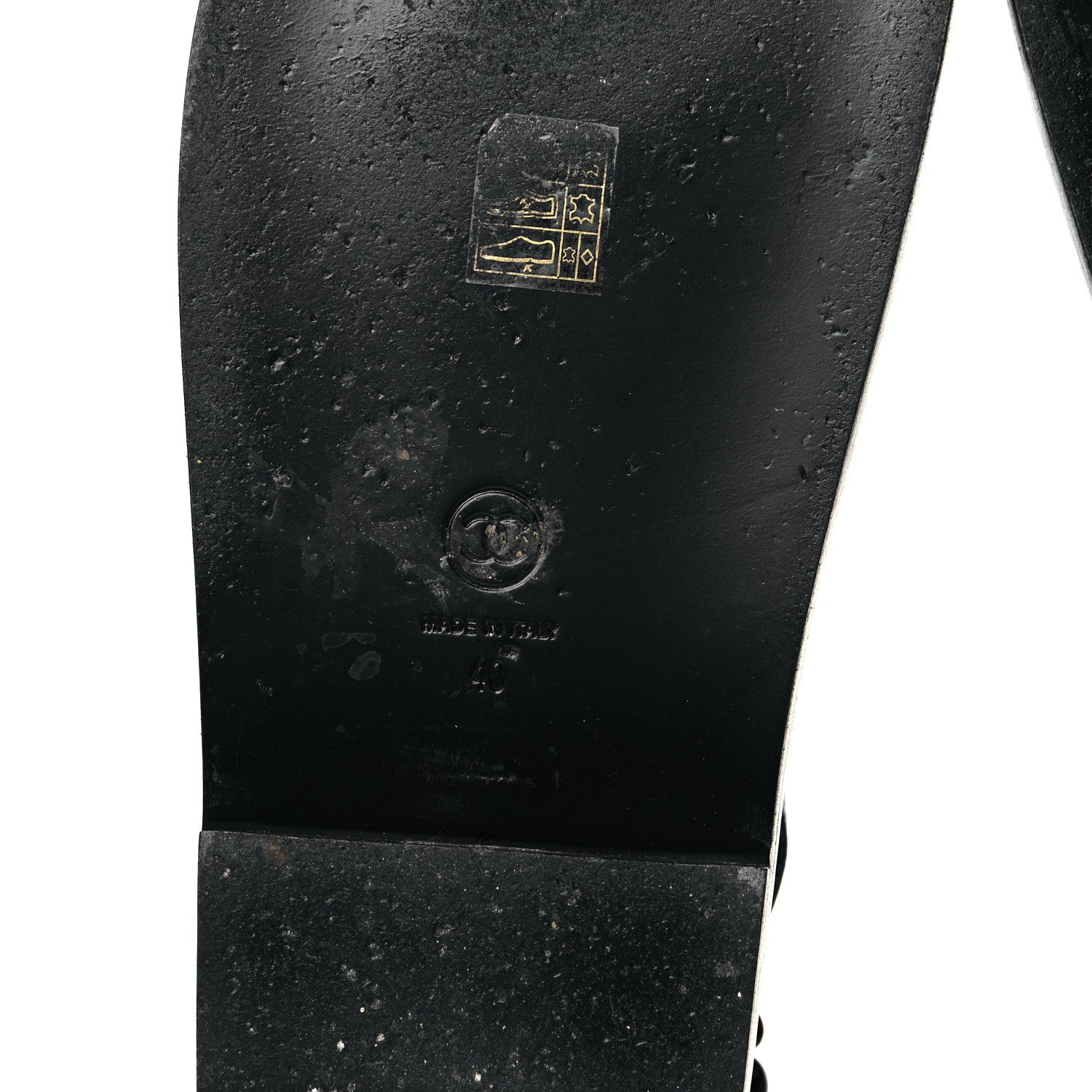 Chanel Grained Calfskin Velcro Dad Sandals 40 Black 9 of 12