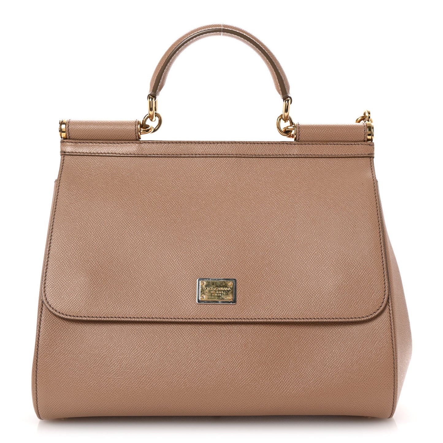 Dauphine Large Miss Sicily Satchel Dark Beige