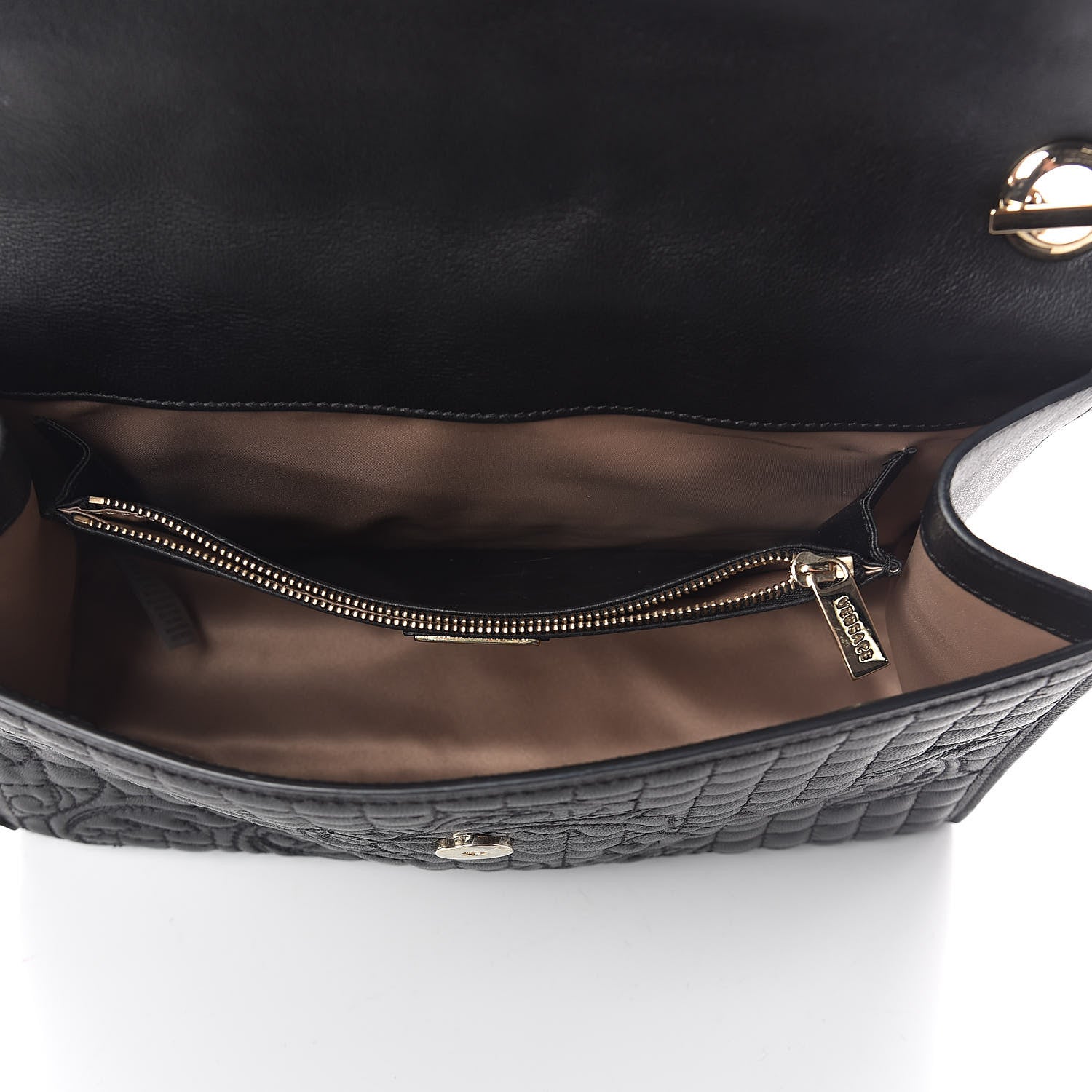 Versace Nappa Barocco Quilted Vanitas Medea Shoulder Bag Black 6 of 9