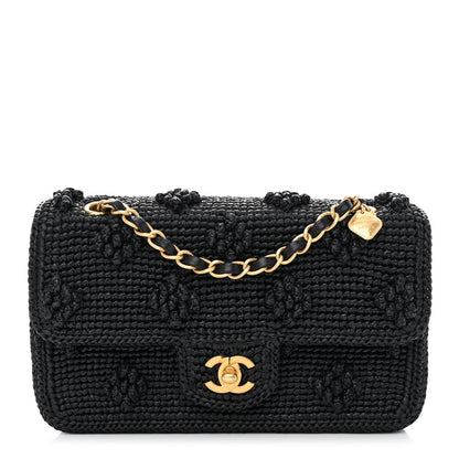 Chanel Raffia Dolce Raffia Flap Bag Black 1 of 11