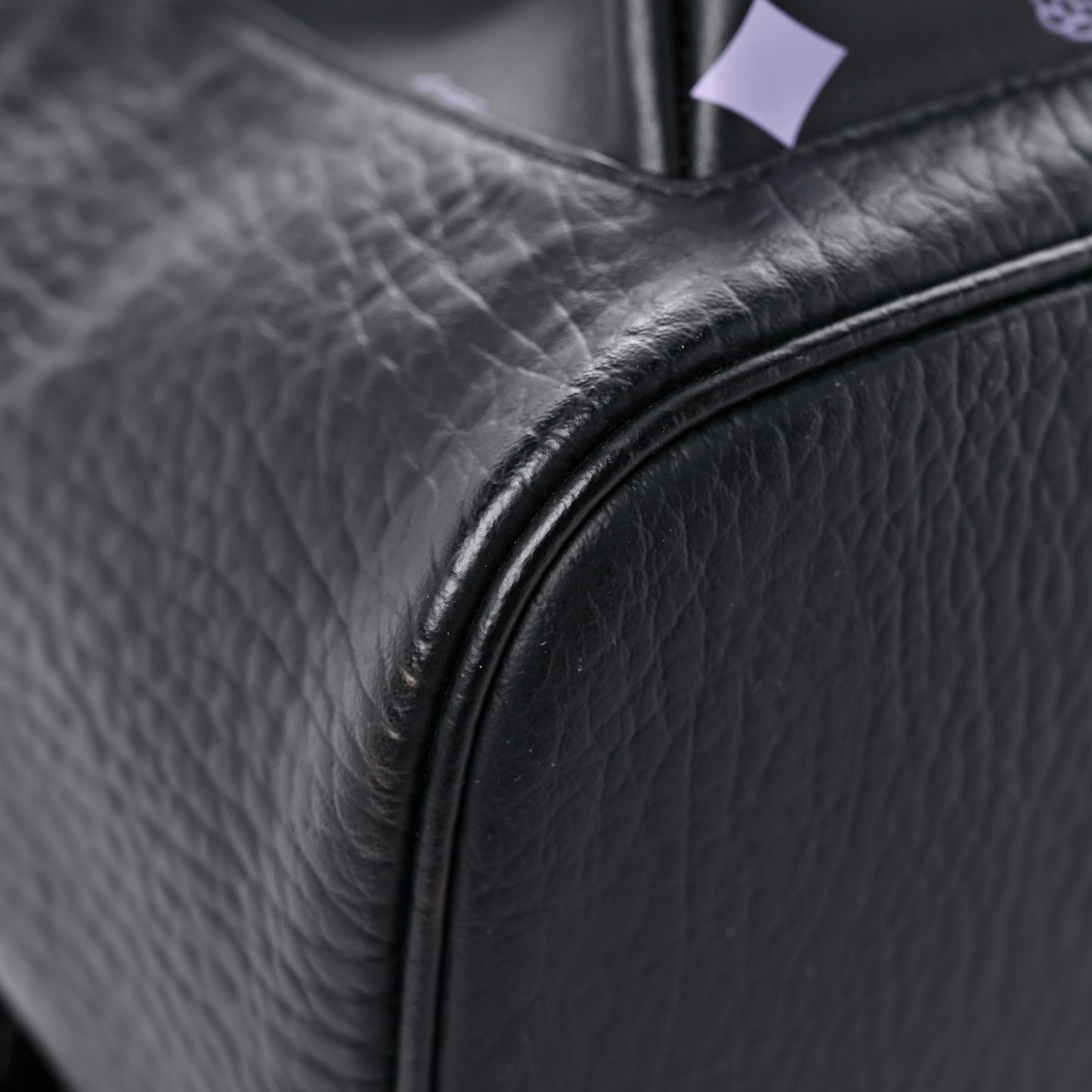 Grained Calfskin Visetos Color Splash Medium Backpack Black Dahlia Purple Summer Green