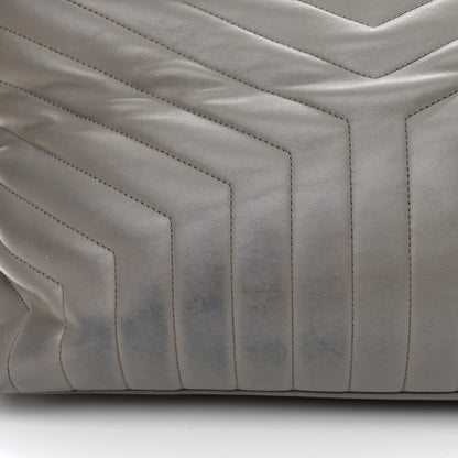 Saint Laurent Calfskin Y Quilted Monogram Large Loulou Chain Satchel Earth 16 of 21