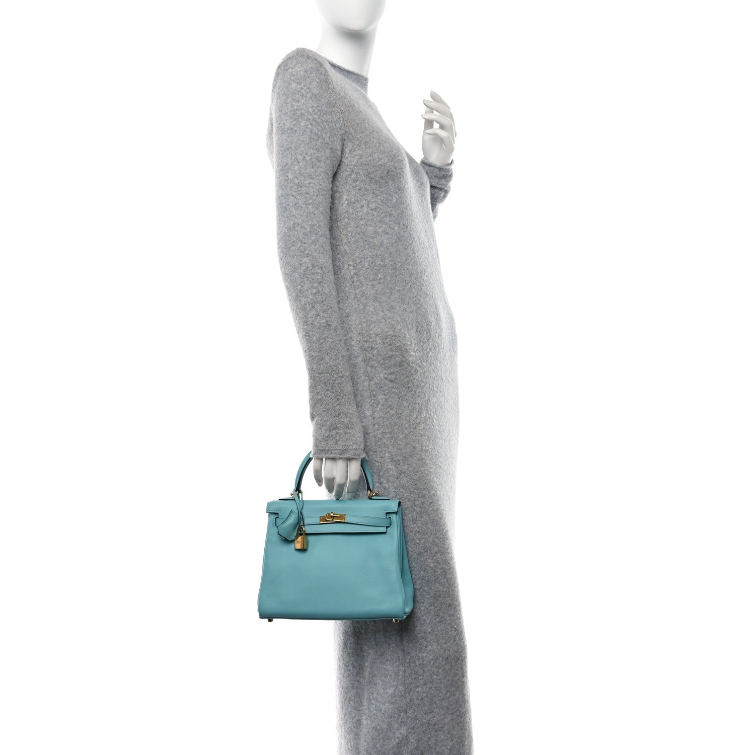 Hermes Swift Kelly Retourne 25 Bleu Atoll 2 of 10