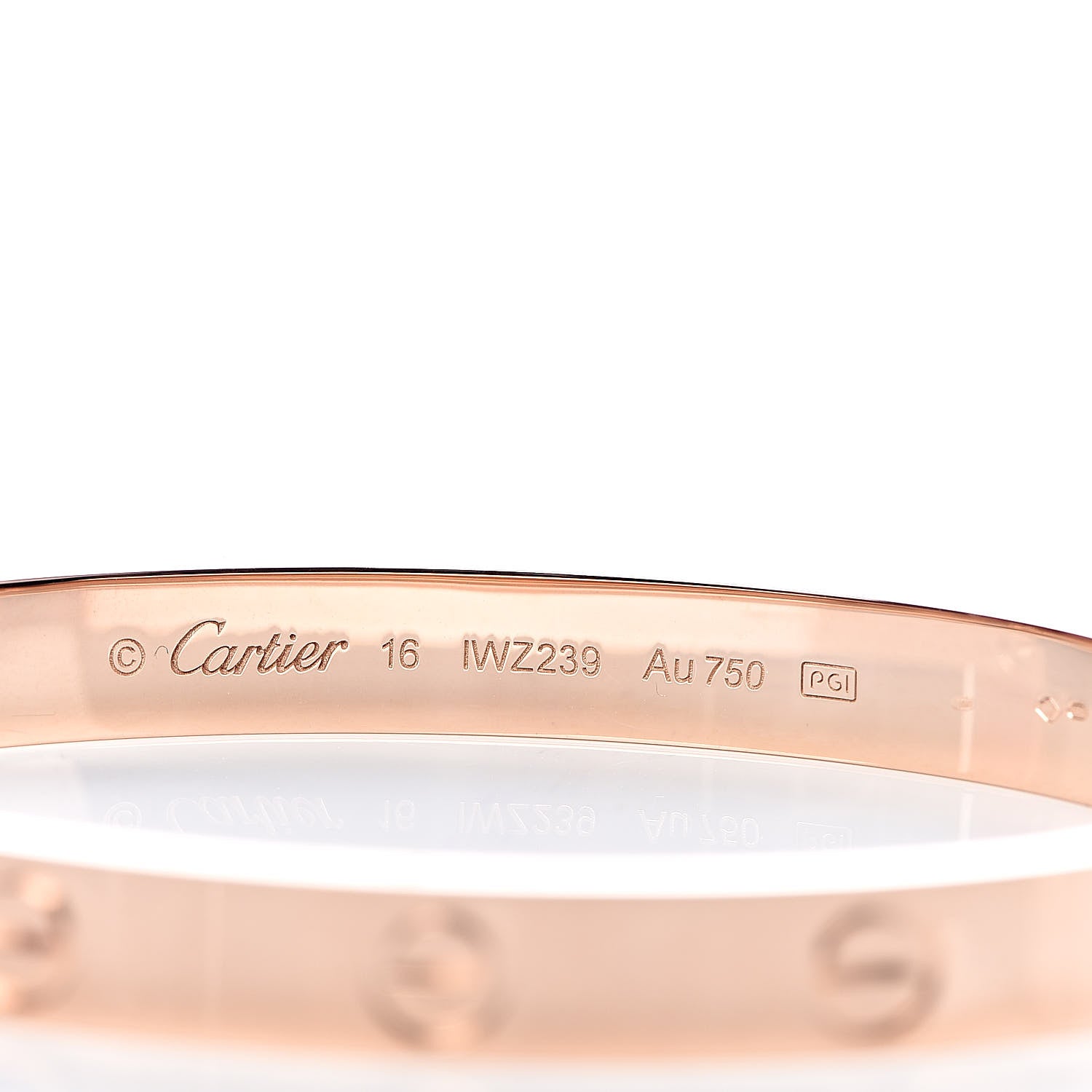 Cartier 18K Pink Gold LOVE Bracelet 16 5 of 7