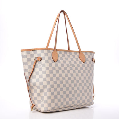 Louis Vuitton Damier Azur Neo Neverfull MM Rose Ballerine 3 of 16