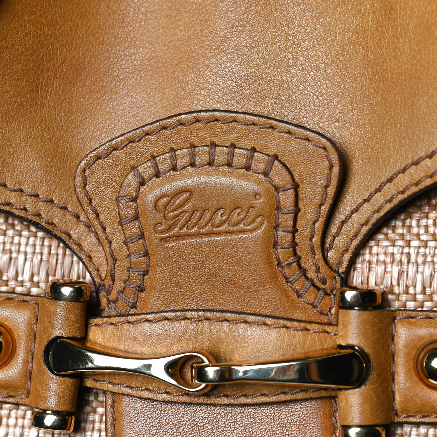 Gucci Libeccio Raffia Large New Pelham Shoulder Bag Light Brown 12 of 15