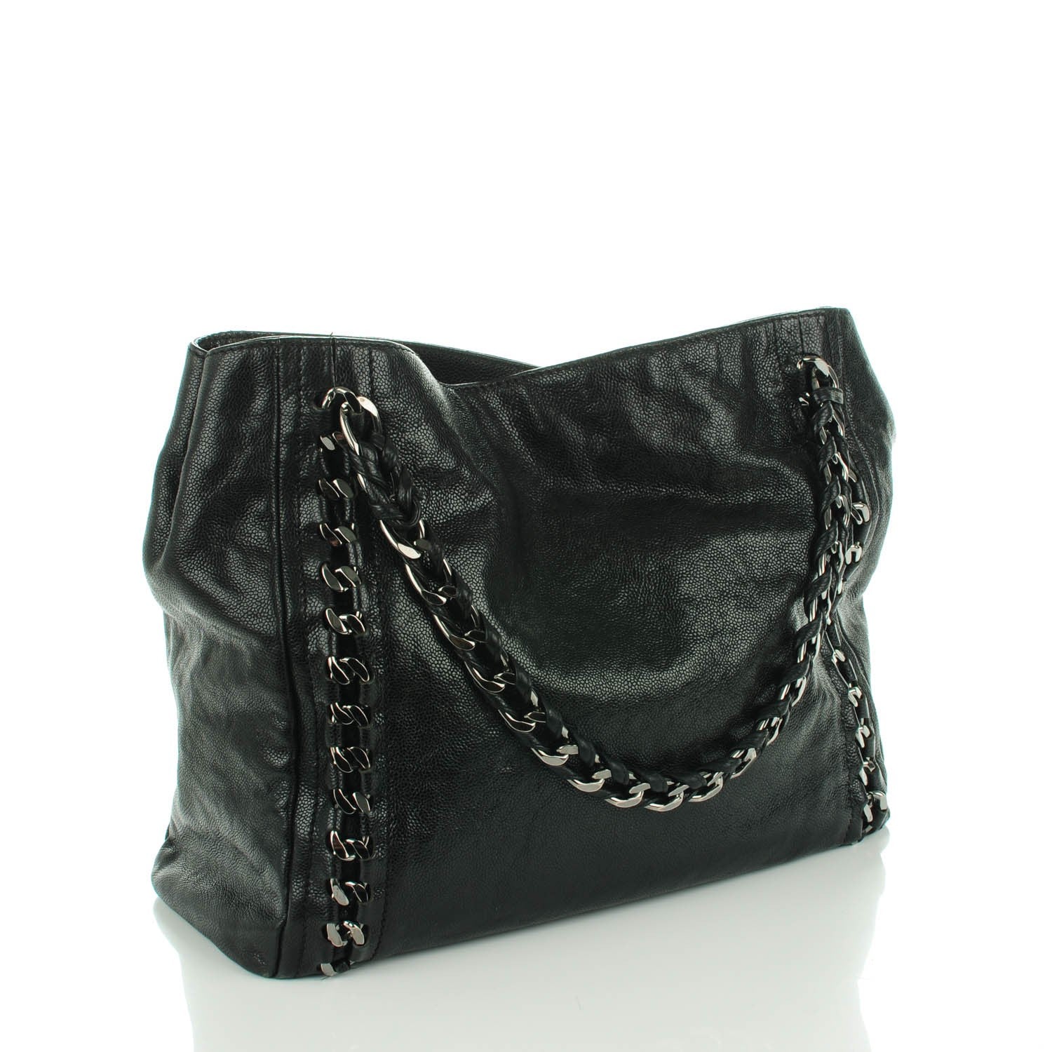 Chanel Glazed Caviar Modern Chain Tote Black 3 of 7