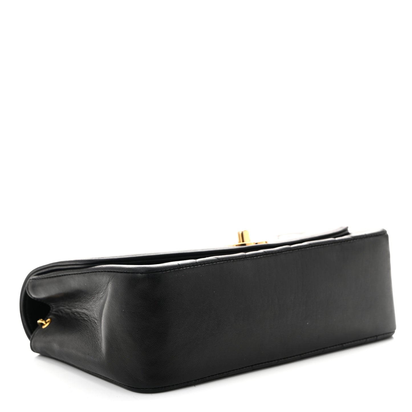 Lambskin Quilted Small Single Flap Black