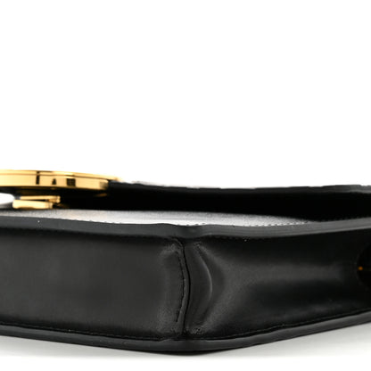 Fendi Vitello Cruise F is Fendi Bi-Color FF 1974 Embossed Medium Envelope Wallet On Chain Black Maya 10 of 15