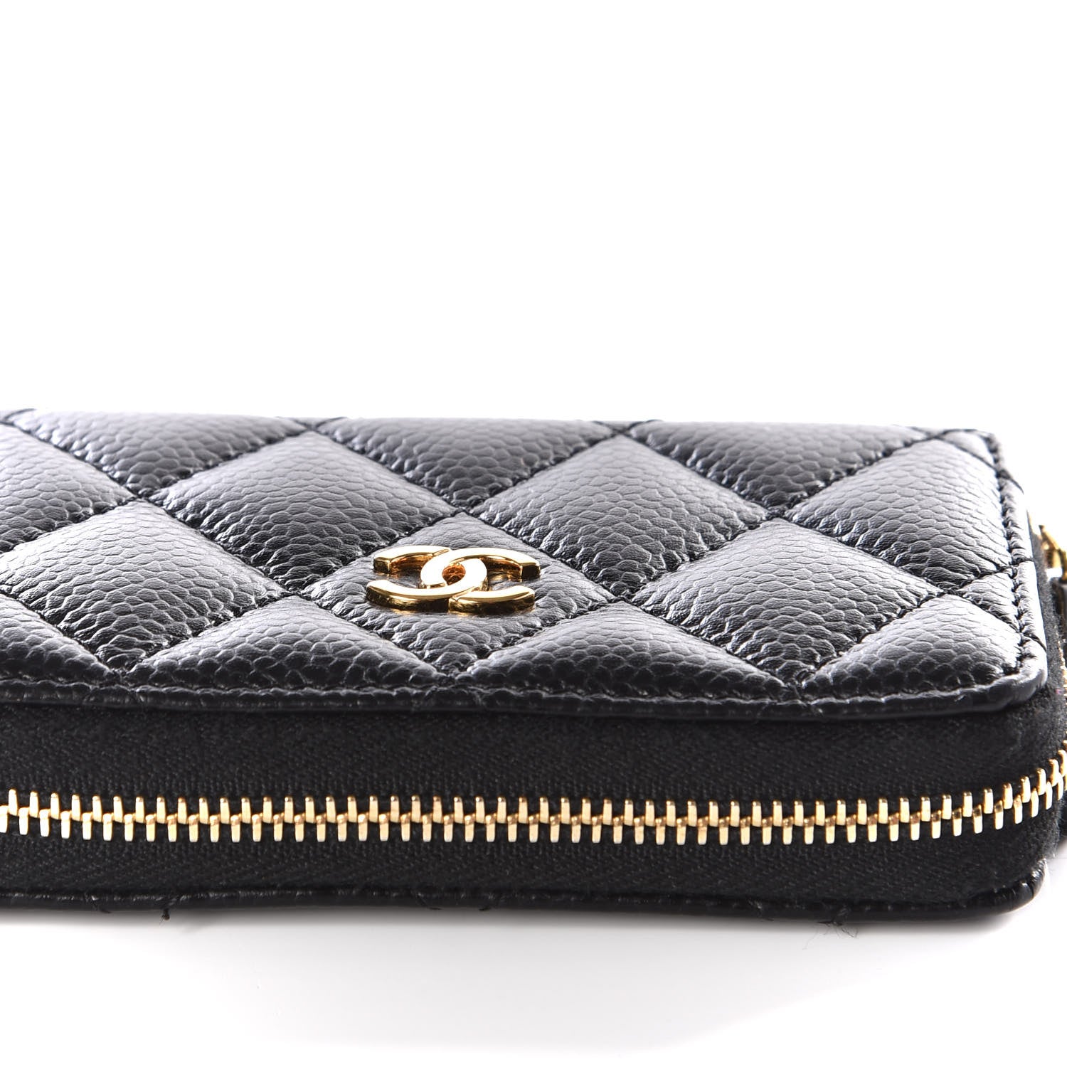 Chanel Caviar Quilted Zip Coin Purse Black 10 of 11