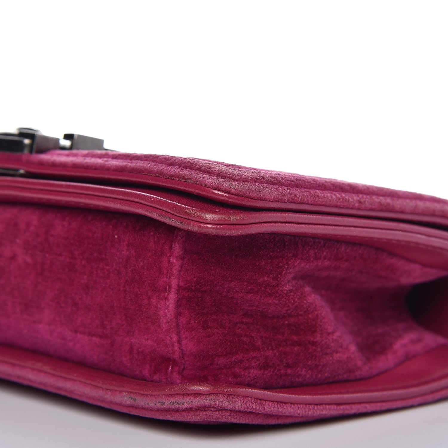 Chanel Velvet Quilted Small Boy Flap Fuchsia 8 of 11