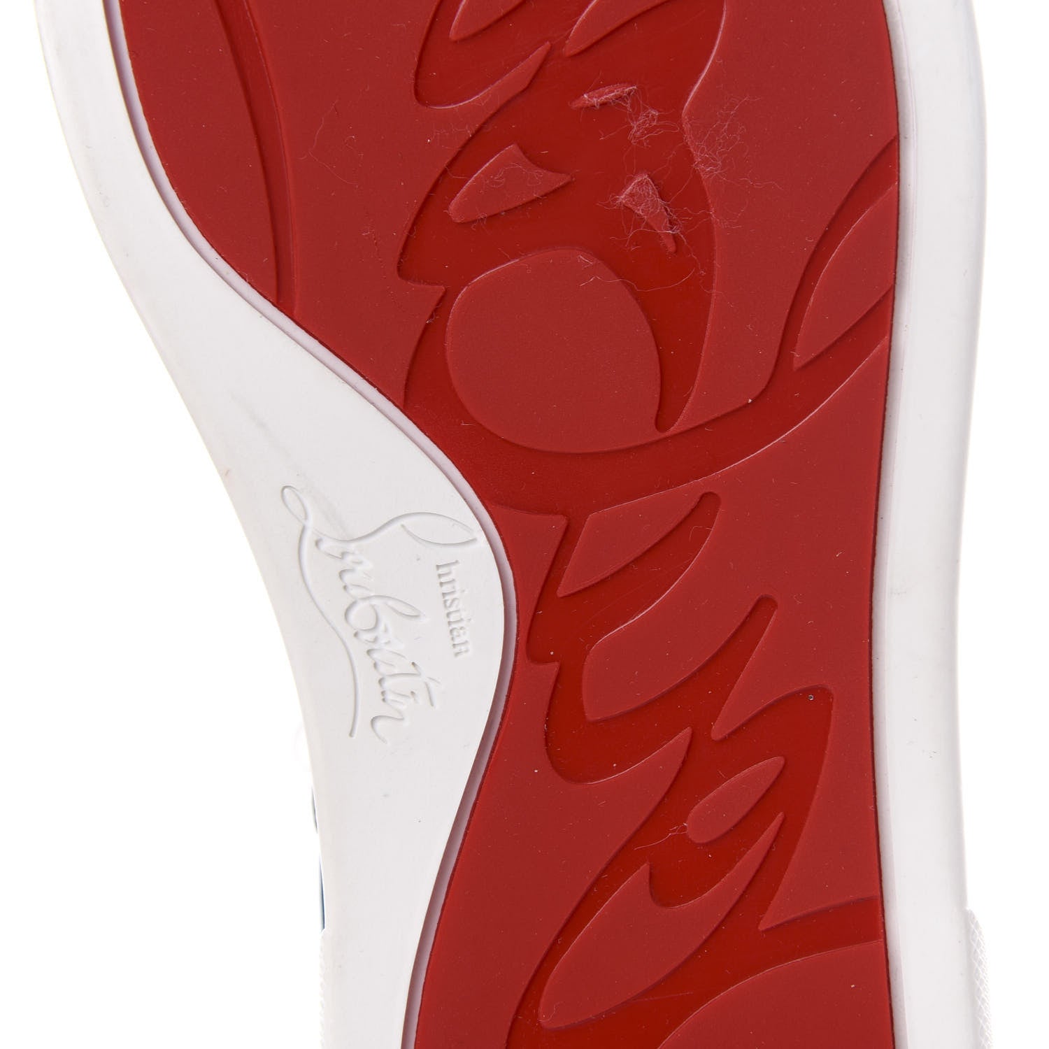 Christian Louboutin Calfskin Patent Satin Jaguar Printed Spike Vieira Low Top Sneakers 36 9 of 10