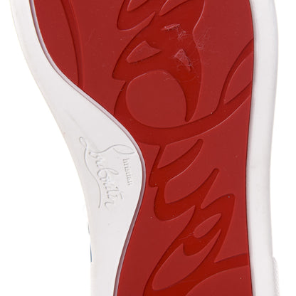 Christian Louboutin Calfskin Patent Satin Jaguar Printed Spike Vieira Low Top Sneakers 36 9 of 10