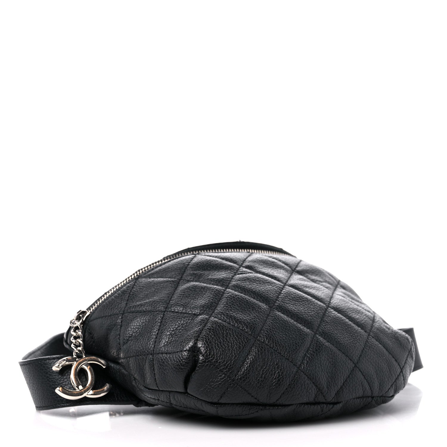 Chanel Grained Calfskin Quilted Waist Belt Bag Black 4 of 10
