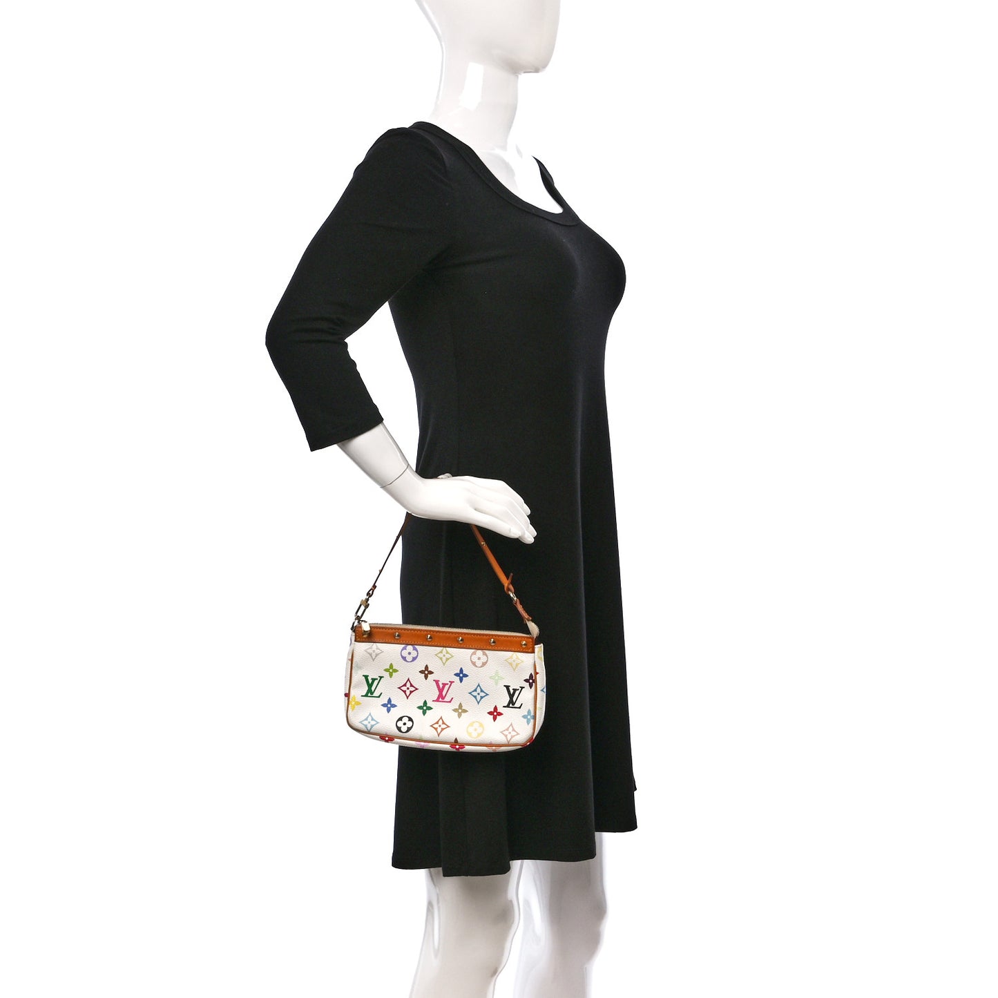 Monogram Multicolor Pochette Accessories White