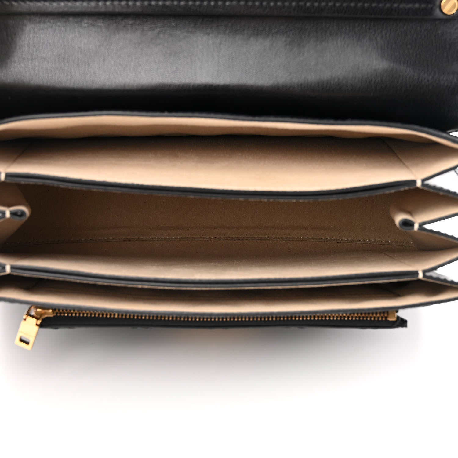 Givenchy Goatskin Quilted Medium GV3 Shoulder Bag Black 5 of 10