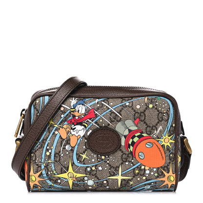 Gucci X DISNEY GG Supreme Monogram Donald Duck Interlocking G Shoulder Bag Beige Multicolor New Acero 1 of 10