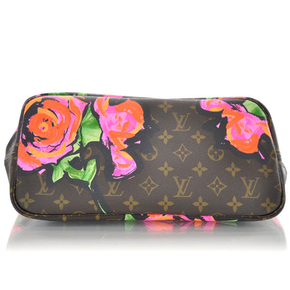 Louis Vuitton Monogram Roses Neverfull MM 6 of 9