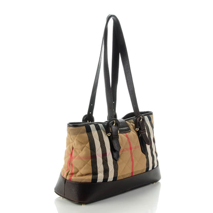 Burberry Canvas Quilted House Check Tote Brown 3 of 8