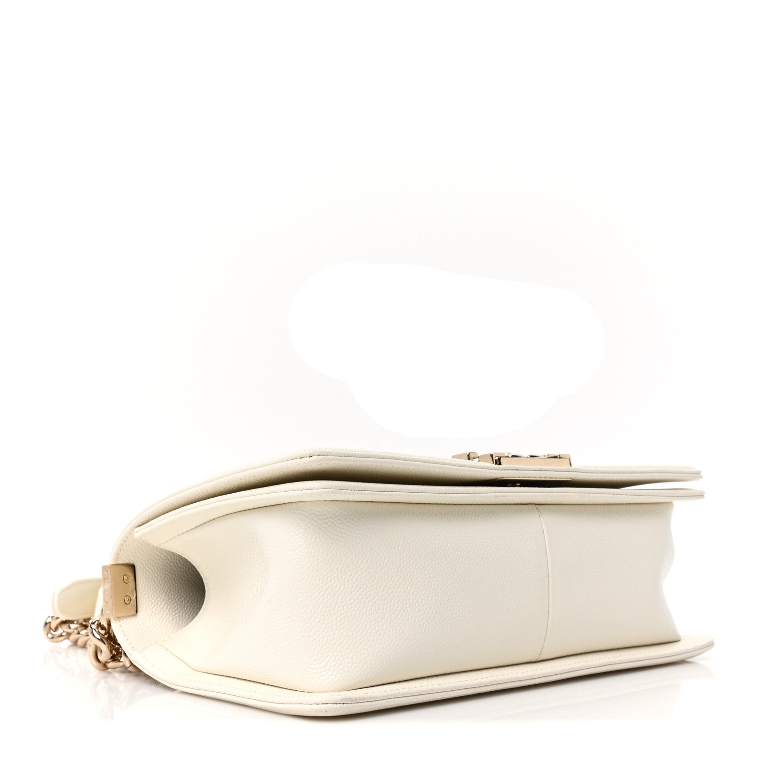Chanel Caviar Quilted Medium Boy Flap White 4 of 10