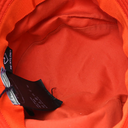 Prada Re-Nylon Metal Triangle Logo Womens Bucket Hat M Arancio 7 of 9